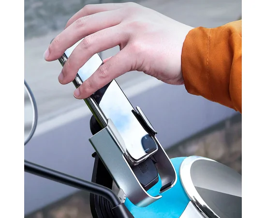 Вело- Мото- держатель Baseus Armor Motorcycle Серебряный