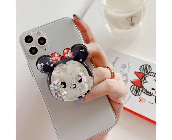 Держатель для телефона круглый (liquid shine) Минни Маус (Head)