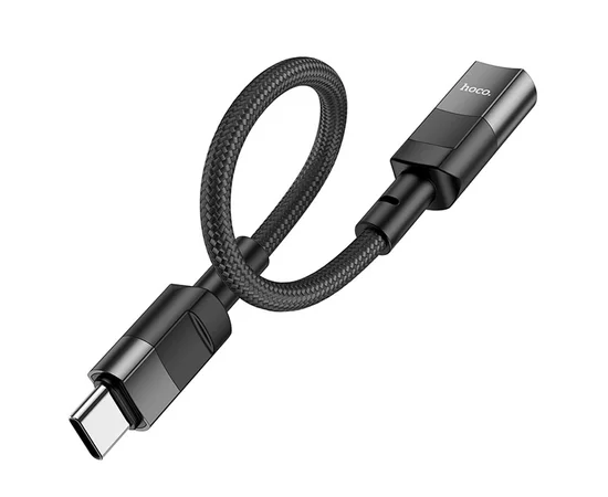 Переходник Hoco U107 Type-C male to Lightning female (0.1m) Black