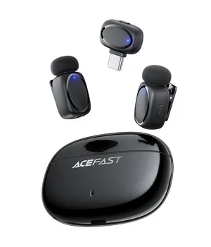 Петличный беспроводной микрофон Acefast R2 Type-C Black Петличный беспроводной микрофон Acefast R2 Type-C Black