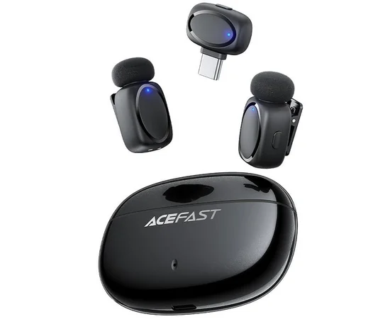 Петличный беспроводной микрофон Acefast R2 Type-C Black
