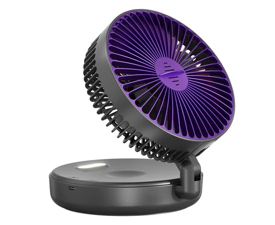 Портативный вентилятор Folding Light Fan 3in1 5000mAh Grey