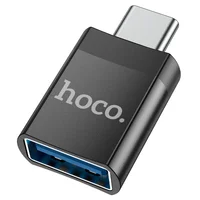 Переходник Hoco UA17 Type-C Male to USB Female USB3.0  Черный