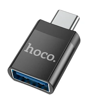 Перехідник Hoco UA17 Type-C Male to USB Female USB3.0 Чорний