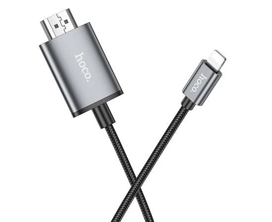 Переходник Hoco UA27 HD Lightning to HDTV (2m) Metal gray