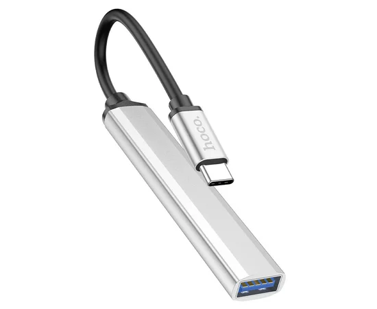 Переходник Hoco HB26 4in1 (Type-C to USB3.0+USB2.0*3) Silver