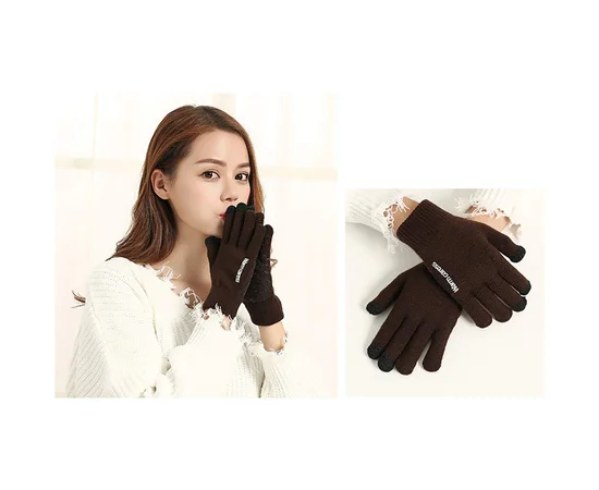 Перчатки сенсорные Warm caress (нескользящие) Коричневый