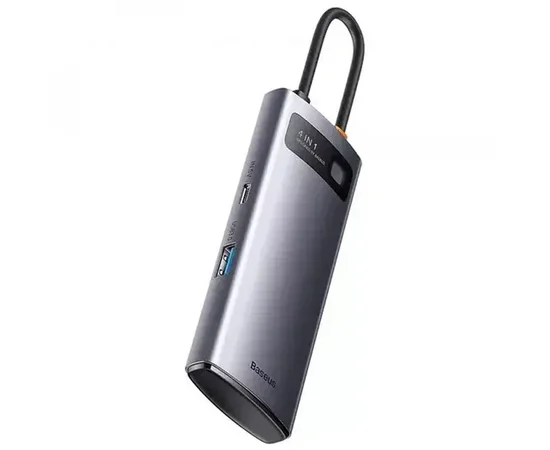 Перехідник HUB Baseus Metal Gleam Series 4-in-1 4xUSB3.0 (WKWG070013) Gray