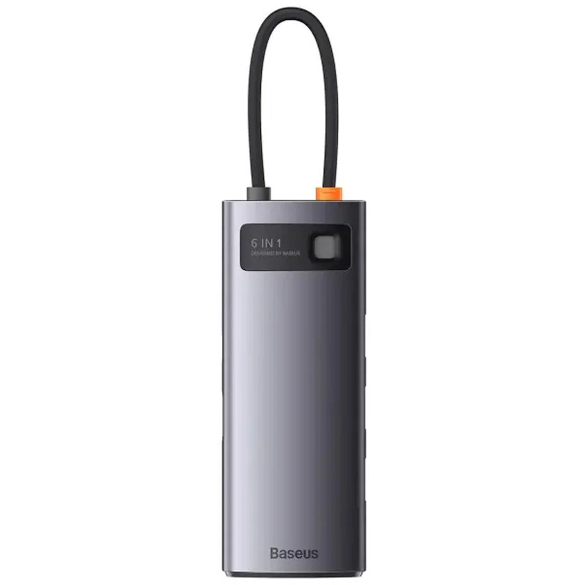 Переходник HUB Baseus Metal Gleam Series 6-in-1 Multifunctional Type-C (WKWG080013) Gray