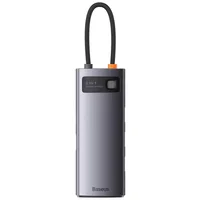 Переходник HUB Baseus Metal Gleam Series 6-in-1 Multifunctional Type-C (WKWG080013) Gray