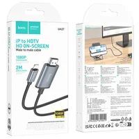 Переходник Hoco UA27 HD Lightning to HDMI (2m) Metal gray