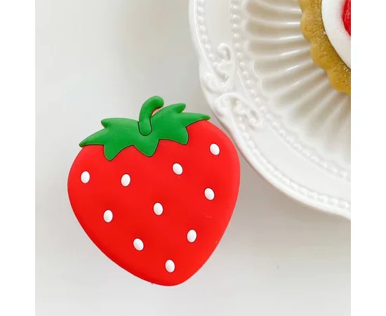 Держатель для телефона 3D Клубника / Красный