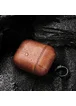 Кожаный футляр Leather series для наушников AirPods Светло-коричневый
