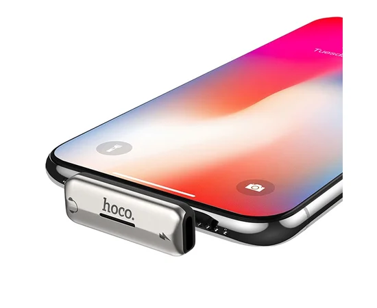 Переходник Hoco LS27 Dual Lightning Стальной