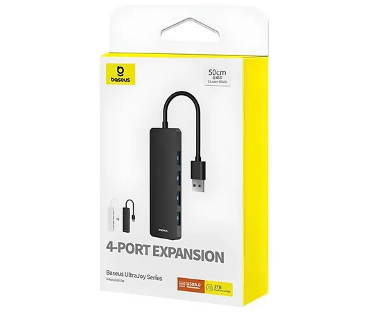 Переходник HUB Baseus UltraJoy Series 4-Port (USB-A to 4xUSB3.0+Type-C) (0.5m) (B0005280B811-04) Space Grey