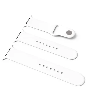 Силіконовий ремінець для Apple Watch Sport Band 38/40 (S / M & M / L) 3pcs Білий / White