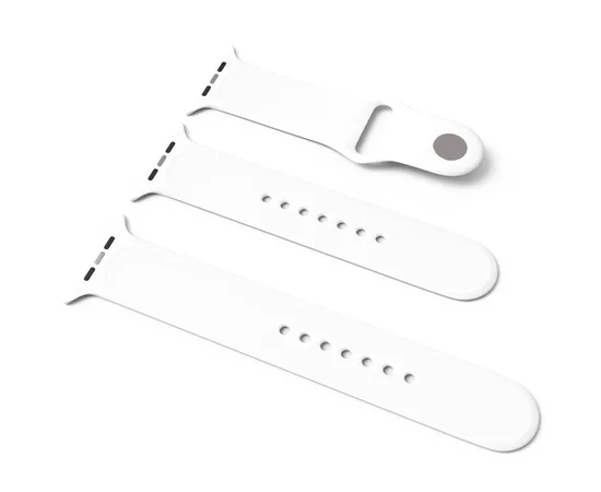 Силіконовий ремінець для Apple Watch Sport Band 38/40 (S / M & M / L) 3pcs Білий / White