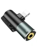 Переходник Hoco LS32 3.5 to Lightning AUX Metal gray