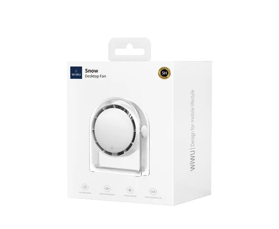 Портативный вентилятор WIWU WI-FS07 Snow desktop fan White