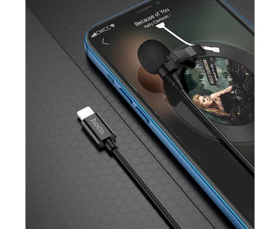 Мікрофон петличний Hoco L14 Lightning Black