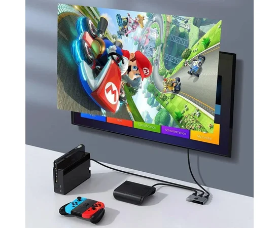 Переходник HUB Baseus Matrix HDMI Switcher (CAHUB-BC0G) Space Gray