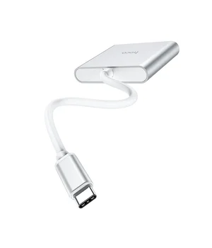 Перехідник HUB Hoco HB14 Type-C to USB3.0+HDMI+PD Сталевий