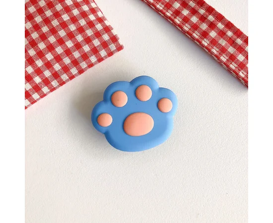 Держатель для телефона 3D Лапа Синяя/Оранжевая