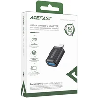 Переходник Acefast J1 Type- Male to USB Female Black