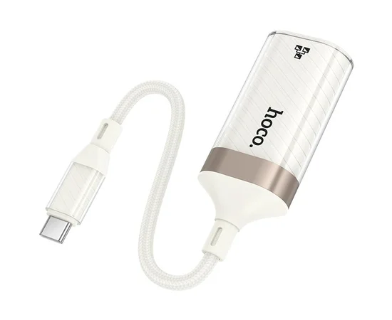 Переходник Hoco UA41B Crystal Type-C to RJ45 100 Mbs (0.15m) Apricot