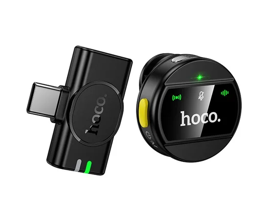 Петличный беспроводной микрофон Hoco L21 Charm Type-C Black