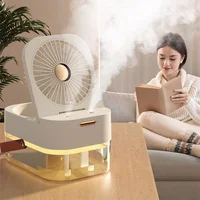 Настільний вентилятор Q7 з водяним охолодженням 3600 mAh White