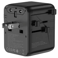 Сетевой универсальный переходник WIWU UA010 Warrior GaN 45W + 2USB-A/3C Black