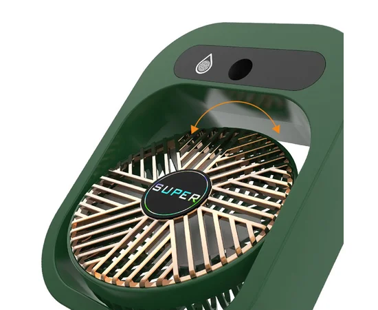 Настольный вентилятор Q8 с водяным охлаждением 1200 mAh Green
