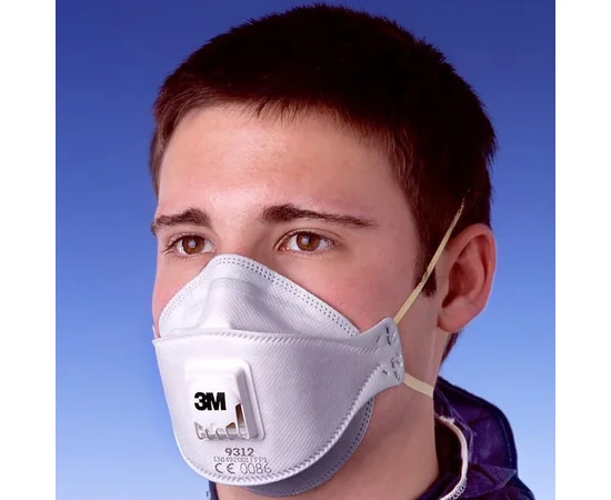 Респиратор маска 3М Aura 9312+ (FFP1) с клапаном выдоха Белый
