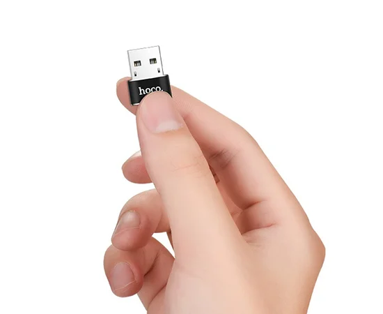 Переходник Hoco UA6 OTG USB Female to Type-C Male Черный
