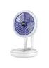 Настольный складной вентилятор Folding Fan 2in1 with Night Light White