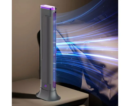 Настольный вентилятор F3 Tower Fan 3 speeds with battery 1200 mAh Purple