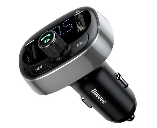 АЗУ Baseus Bluetooth FM Launcher 2.4A 2USB gray