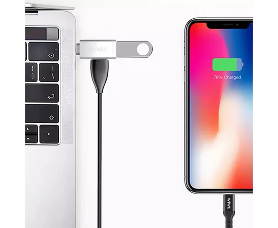 Переходник HUB WIWU T02 USB Type-C Серебряный