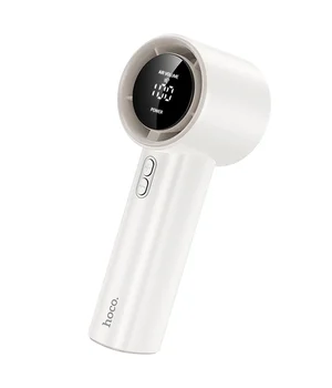 Портативный вентилятор Hoco HX64 Hurricane high speed handheld fan 3600 mAh White