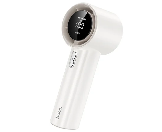 Портативный вентилятор Hoco HX64 Hurricane high speed handheld fan 3600 mAh White