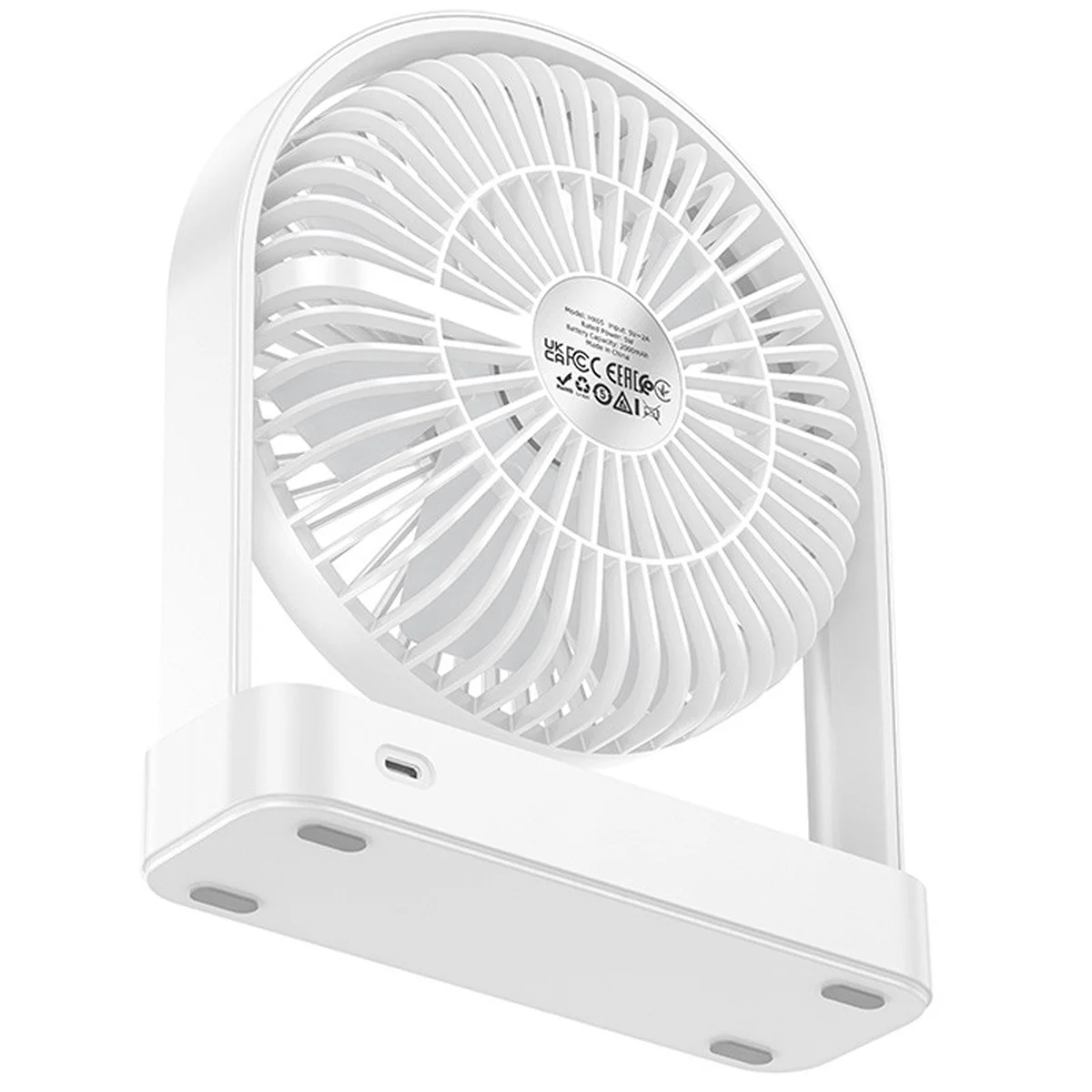 Настольный вентилятор Hoco HX65 ultra-thin desktop fan 2000 mAh White