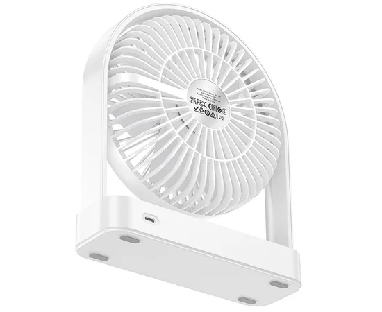 Настольный вентилятор Hoco HX65 ultra-thin desktop fan 2000 mAh White
