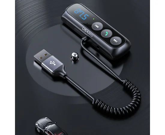 FM модулятор USAMS US-SJ503 Car Digital Display BT5.0 Черный