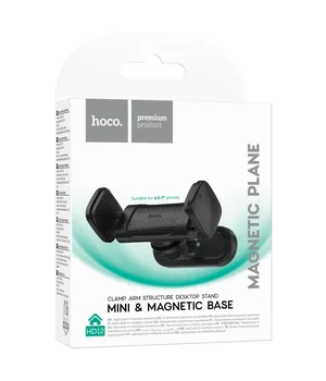 Держатель для телефона Hoco HD12 Supporter on magnet Black