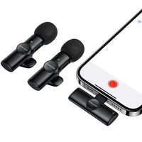 Петличный беспроводной микрофон Borofone BFK16A Winner dual-mic Type-C Black