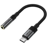 Переходник Acefast J12 Type-C male to AUX 3.5mm female Black