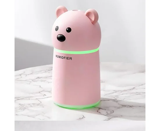 Увлажнитель воздуха Teddy Bear с арома-диффузором (lamp+fan) Розовый