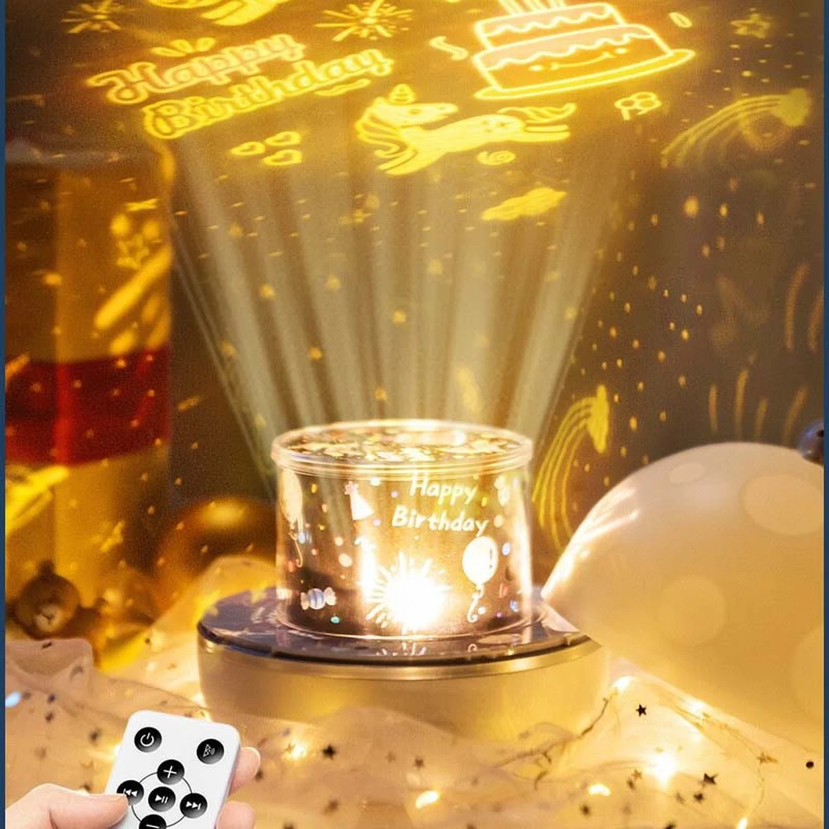 Ночник Moon E04 з Bluetooth та Remote Control 1200 mAh White