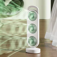 Настільний вентилятор Three Head Fan 1200 mAh Green